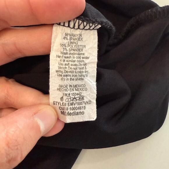 Windsor Cute the City Bodycon Knit Midi Dress Women's Medium Black Bell Sleeve - Picture 5 of 7